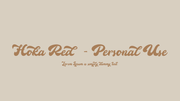 Hoka Red - Personal Use Font