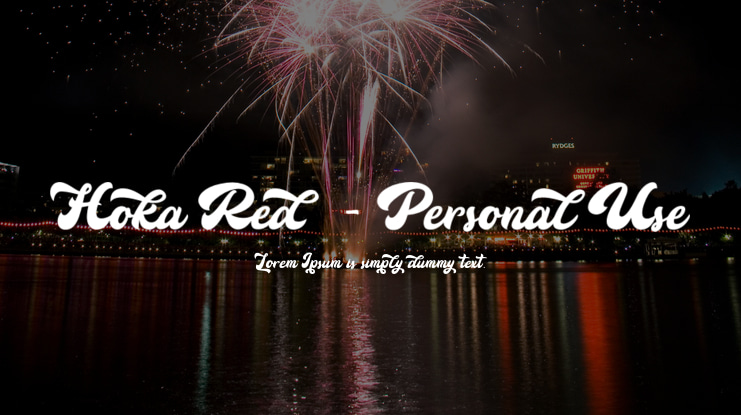 Hoka Red - Personal Use Font