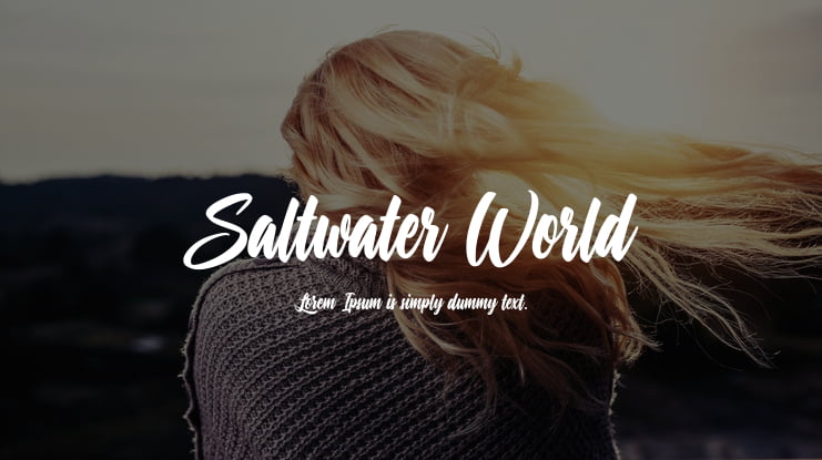Saltwater World Font : Download Free for Desktop & Webfont