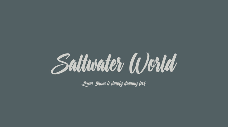Saltwater World Font
