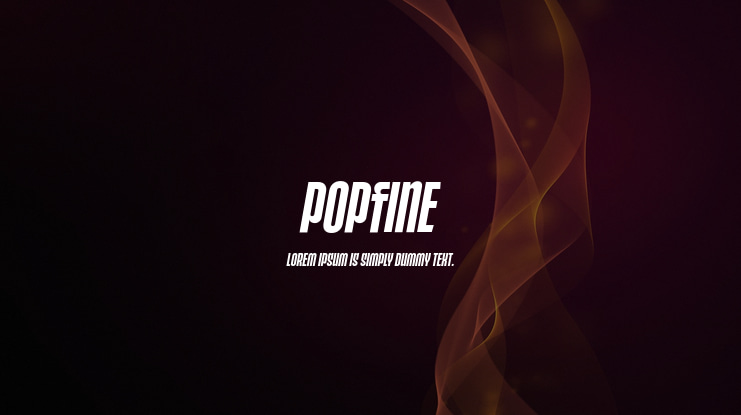 POPFINE Font
