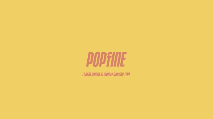 POPFINE Font