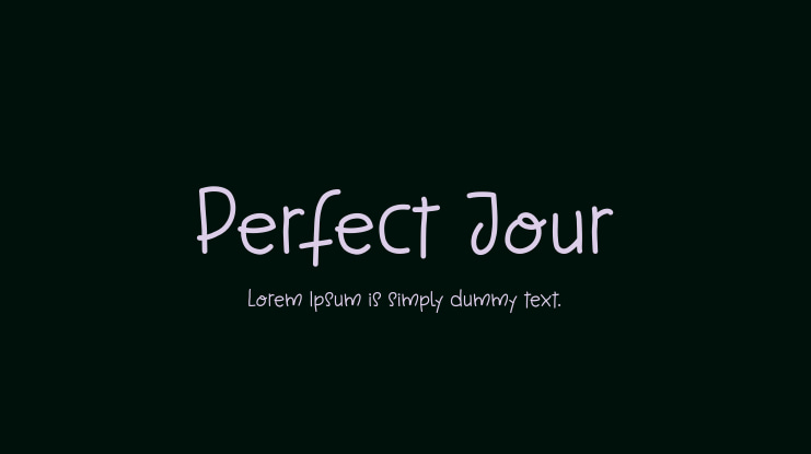 Perfect Jour Font