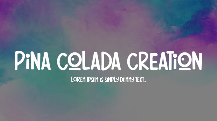 Pina Colada Creation Font