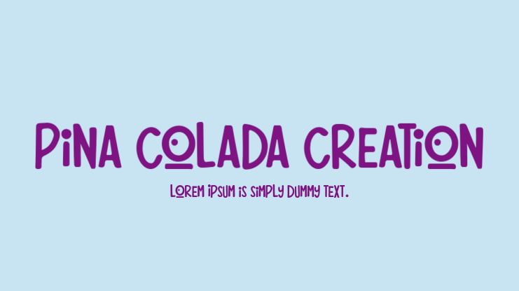 Pina Colada Creation Font