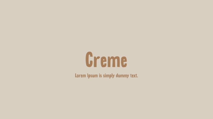 Creme Font