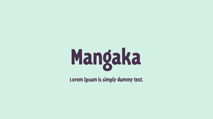 Mangaka Font