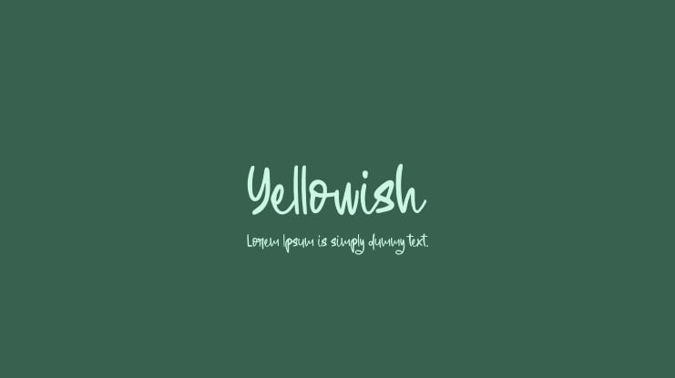 Yellowish Font