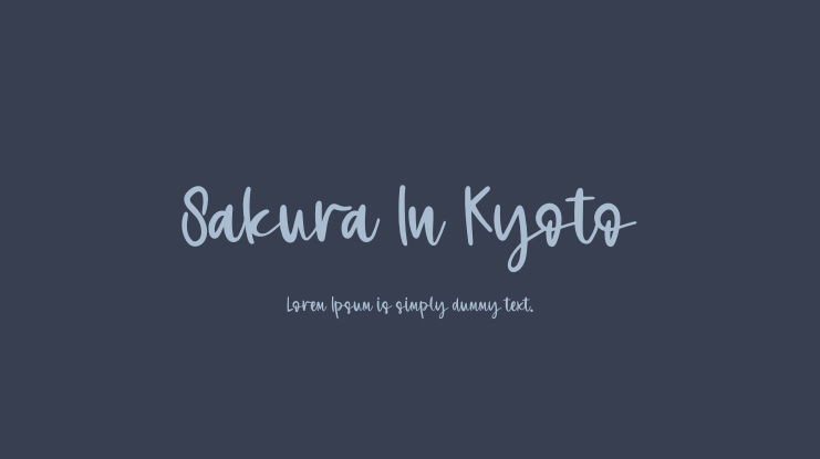 Sakura In Kyoto Font