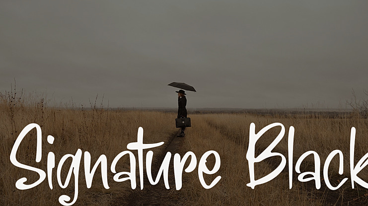 Signature Black Font
