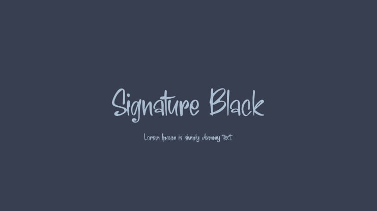 Signature Black Font