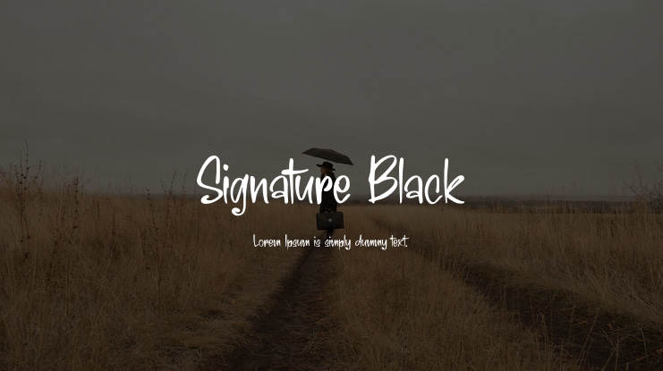 Signature Black Font