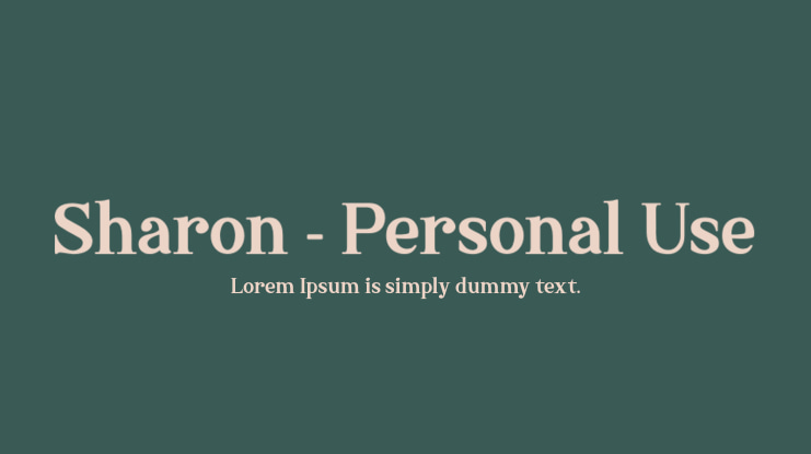 Sharon - Personal Use Font