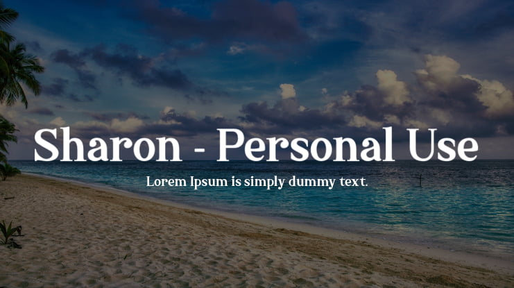 Sharon - Personal Use Font