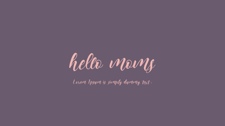hello moms Font