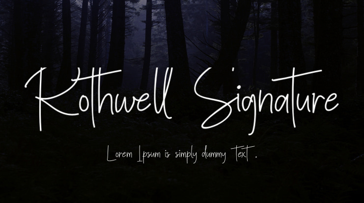 Rothwell Signature Font