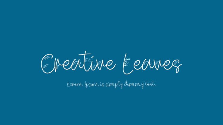 Creative Leaves Font