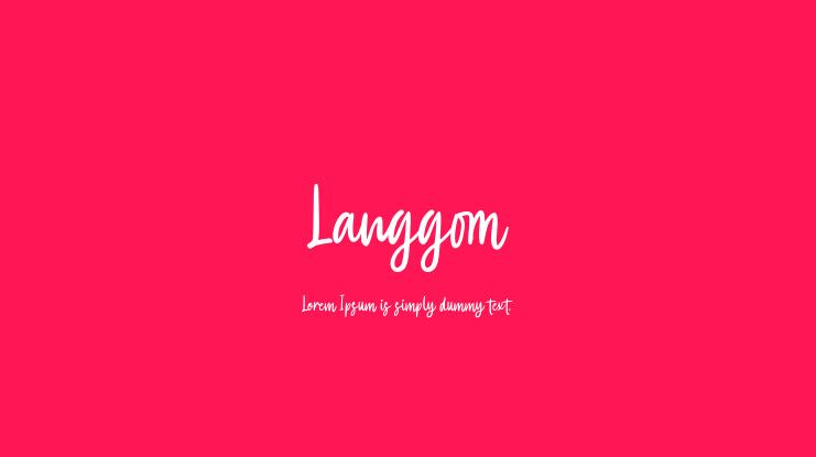 Langgom Font