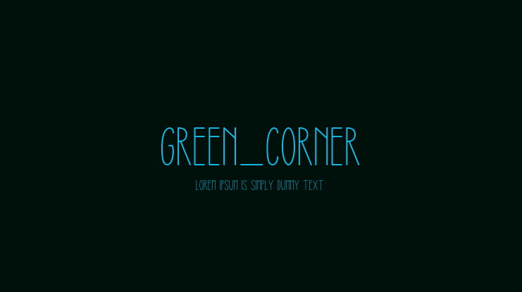 GREEN_CORNER Font