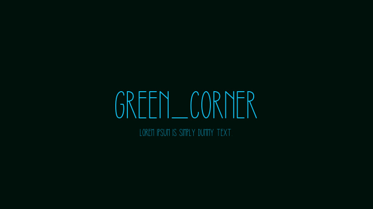GREEN_CORNER Font