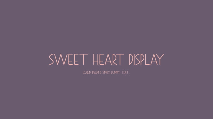 Sweet Heart Display Font