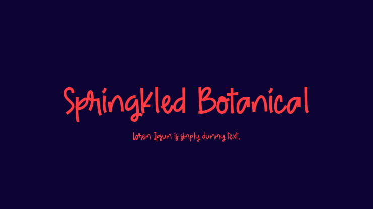 Springkled Botanical Font