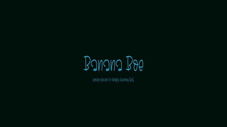 Banana Boe Font