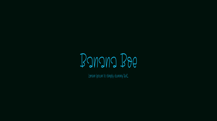 Banana Boe Font