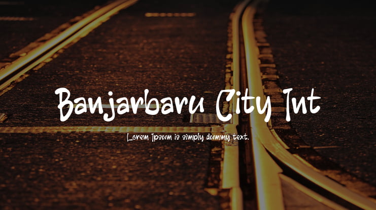 Banjarbaru City Int Font