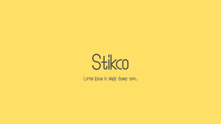 Stikco Font
