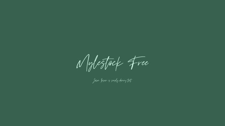 Mylestock Free Font