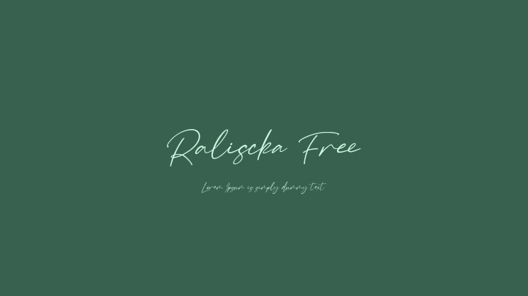 Raliscka Free Font