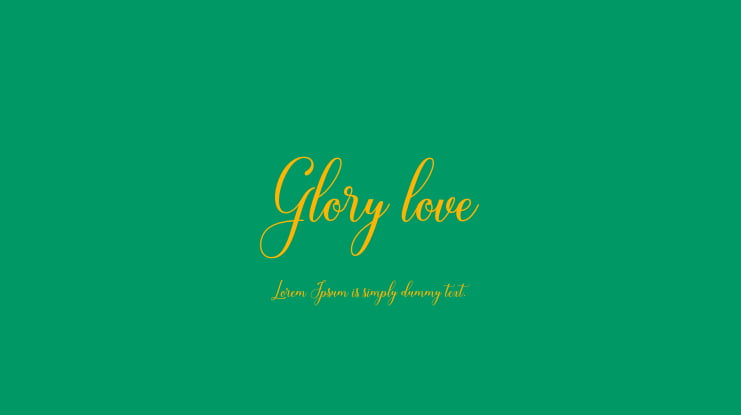 Glory love Font