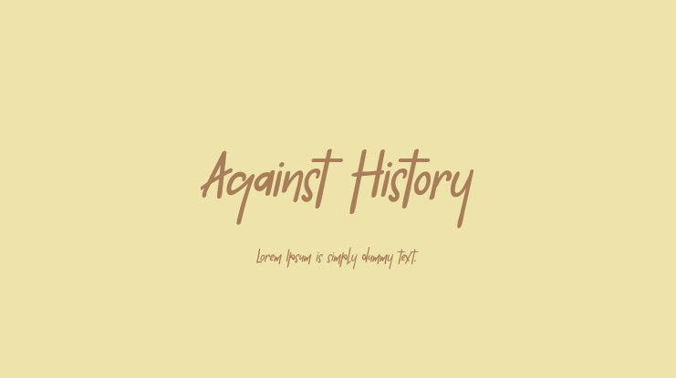 Against History Font
