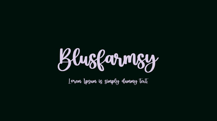 Blusfarmsy Font