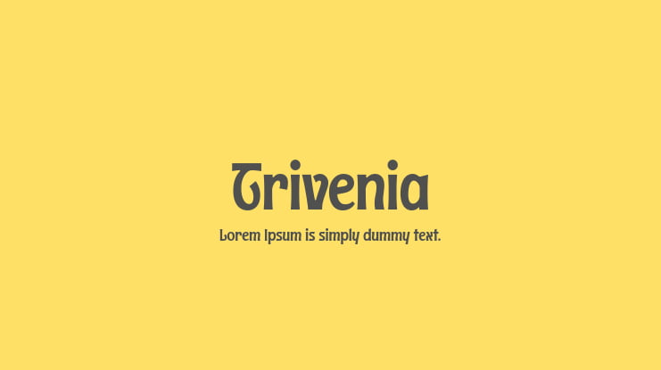 Trivenia Font