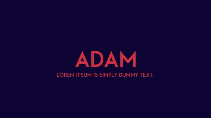 ADAM Font