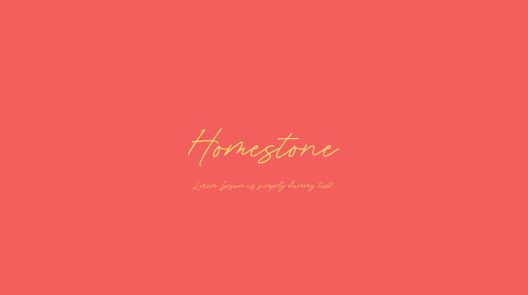 Homestone Font