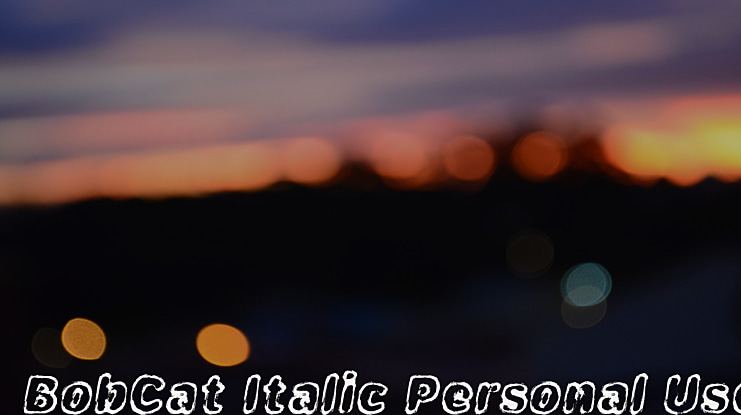 BobCat  Personal Use Font