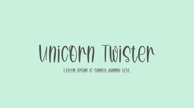 Unicorn Twister Font