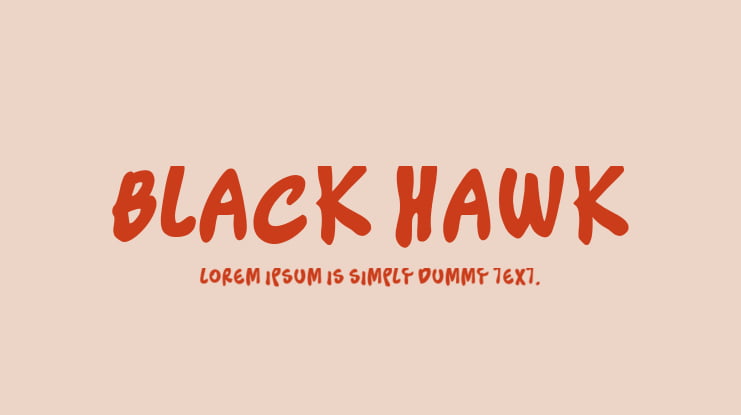 BLACK HAWK Font
