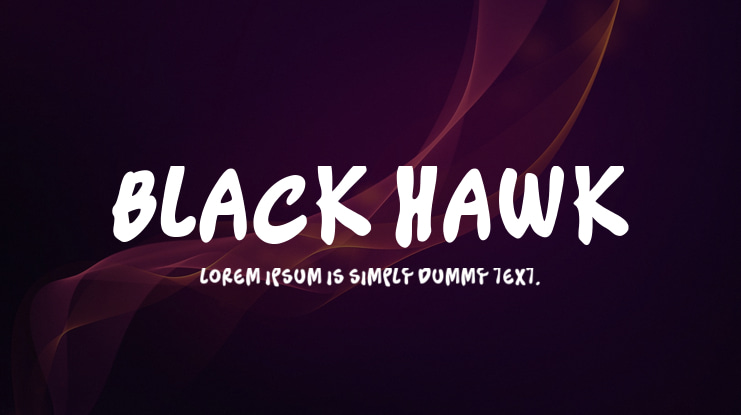 BLACK HAWK Font