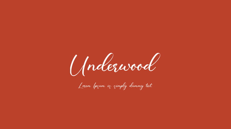 Underwood Font