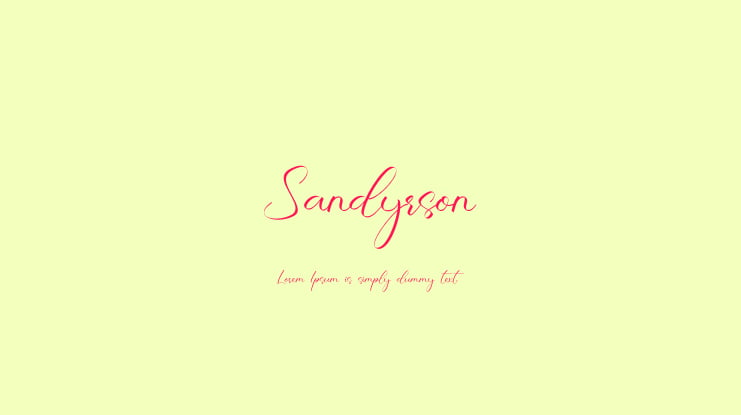 Sandyrson Font