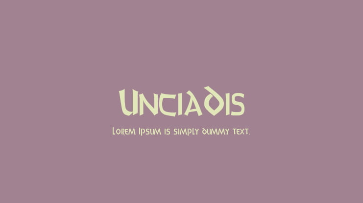 UnciaDis Font