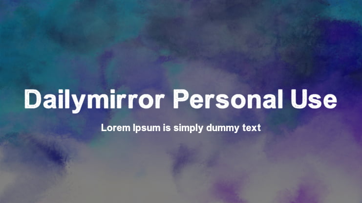 Dailymirror Personal Use Font