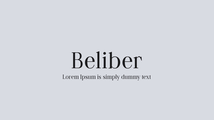 Beliber Font