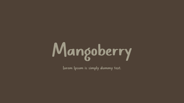 Mangoberry Font