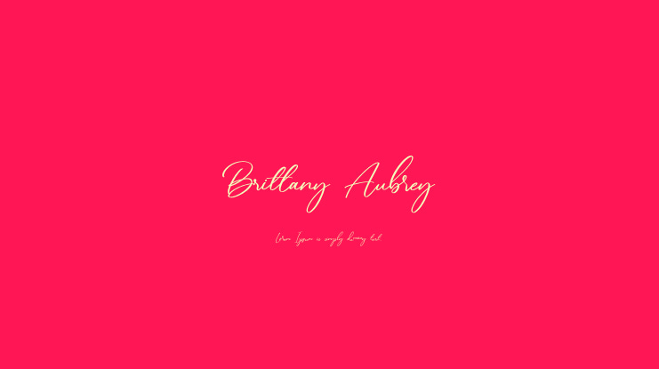 Brittany Aubrey Font