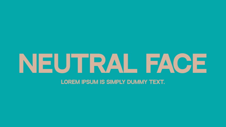 Neutral Face Font Family